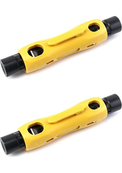 Çift Uçlu Koaksiyel Sıyırıcılar, 2'li Paket Koaksiyel Sıyırıcı Tel Kesici Rg7/11 ve RG59/6/6Q Için Koaksiyel Sıyırma Aleti (Yurt Dışından)