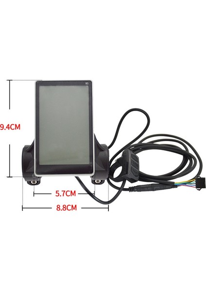 E-Bisiklet Gaz Hızını Düzenleyen Ekran Elektrikli Bisiklet Araba Scooter Su Geçirmez 5 Çekirdekli LCD Ekran Paneli (Yurt Dışından)