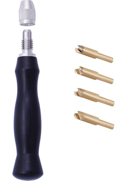 Deri Kenar Kırma Seti 4 Değiştirilebilir Pirinç Kafa ile 1.5-2-2.5-3mm Pres Kapama Makinesi Kenar Işaretleme Kırıcı Dıy Aracı (Yurt Dışından)