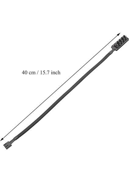 4 Adet Pwm Fan Hub, Pc Cpu Soğutma 4 Pın/3pın Fan Güç Kablosu Hub Splitter Adaptörü Kollu Pwm Kasa Fanı Splitter (Yurt Dışından)