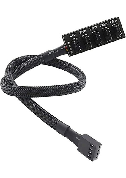 4 Adet Pwm Fan Hub, Pc Cpu Soğutma 4 Pın/3pın Fan Güç Kablosu Hub Splitter Adaptörü Kollu Pwm Kasa Fanı Splitter (Yurt Dışından)