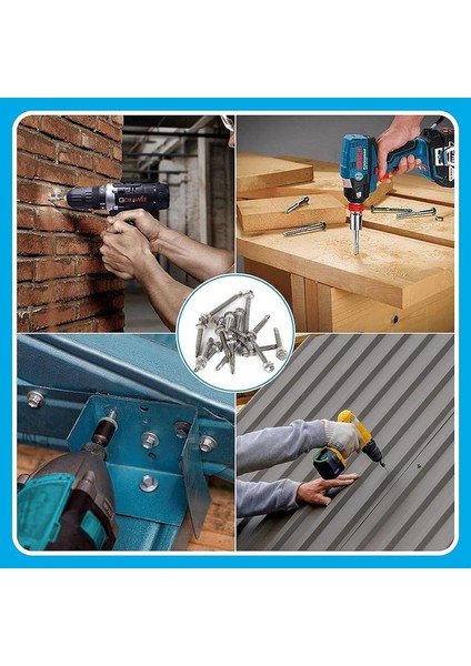 150 Adet 10X3/4 Inç Ila 2 Inç Metal Için Kendiliğinden Sondaj Vidaları, Paslanmaz Çelik Sac Vidalar, Bina ve Onarım Için (Yurt Dışından)