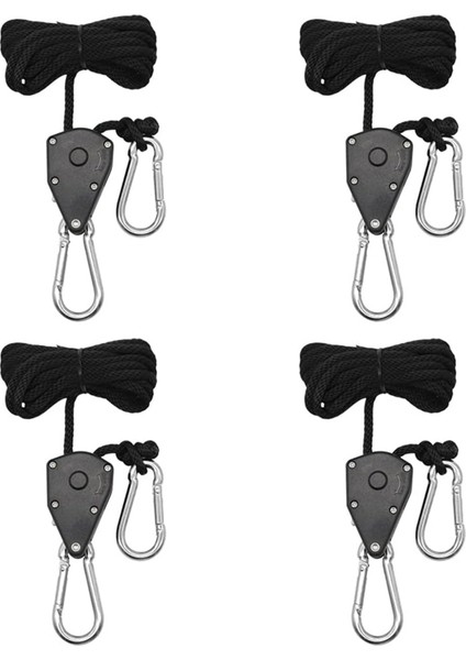 4 Paket 1/8 Inç Ayarlanabilir Ağır Hizmet Tipi Halat Askı Cırcır Büyütme Aydınlatma Armatürleri, Güçlendirilmiş Metal Iç Dişliler (Yurt Dışından)