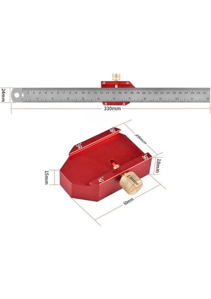 Açı Scriber Çelik Cetvel Konumlandırma Bloğu Ağaç Işleme Hattı Scriber Ölçer Marangozluk Dıy Ölçme Araçları Bulucu A (Yurt Dışından)