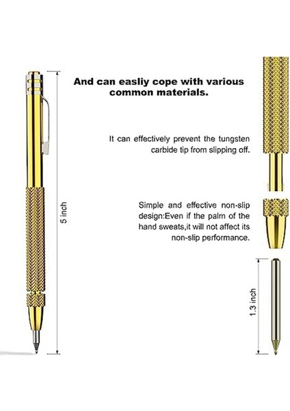 Paket Mıknatıslı Tungsten Karbür Çizici, Ekstra 12 Yedek Işaretleme Ucu ve 6 Inç Cetvel, Metal Sac Için. (Yurt Dışından)