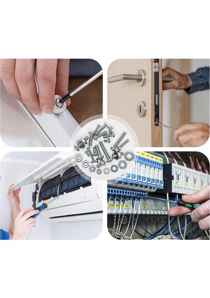 1110PCS Somun ve Cıvata Çeşitleri Kiti, Vidalar, Somunlar, Cıvatalar ve Rondelalarla Paslanmaz Çelik Kit (4-40 6-32 8-32 10-24) (Yurt Dışından)