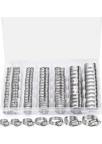 Hortum KELEPÇESI-120 Adet 304 Paslanmaz Çelik Hortum Kelepçesi Çeşitler Kiti 1/4ınch-1-1/2ınch Kelepçe Yakıt Hattı, Sıhhi Tesisat, Tüp (Yurt Dışından)