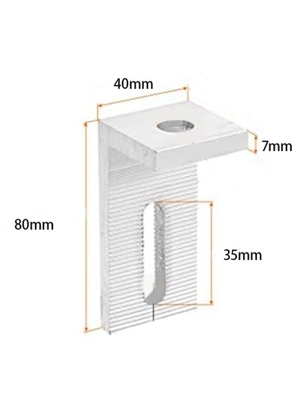 Paket Güneş Paneli Montaj L Braketleri Güneş Paneli Sistemi Kurulumu Için Alüminyum Alaşımlı 8mm Çap (Yurt Dışından)