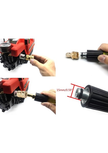 1 Çift M22 Adaptör Hızlı Bağlantı Çıkışı Yüksek Basınçlı Temizleme Makinesinin Hızlı Redüktör Bağlantısı (Yurt Dışından)