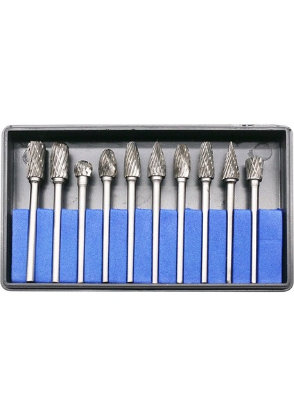 10 Adet Karbür Dosya Seti 3x6 Çift Tahıl Tungsten Çelik Taşlama Kafası Elektrikli Taşlama Aksesuarları (Yurt Dışından)