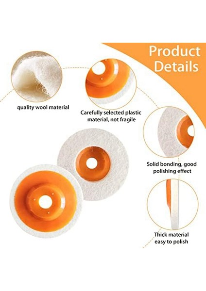 Paket 5 Inç Yuvarlak Yün Keçe Disk Tekerlek Pedi, Açı Öğütücü Için, Parlatma Parlatma Tamponu Delik Çapı (Yurt Dışından) fırsatları