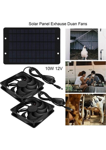 12 V Güneş Egzoz Fanı 6 Inç Vantilatör Güneş Panelı Powered Fan Hava Çıkarıcı Köpek Tavuk Evi Rv Sera Fanı (Yurt Dışından)