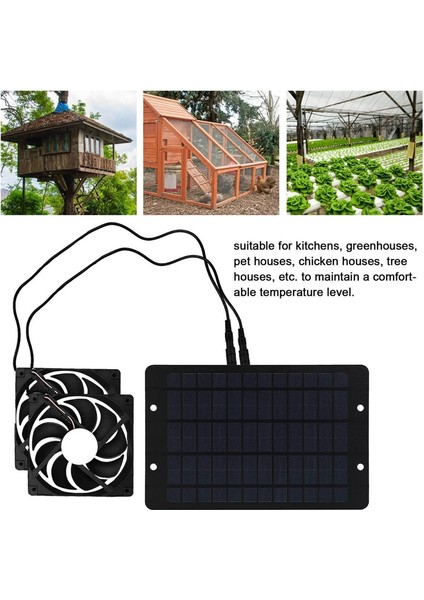 12 V Güneş Egzoz Fanı 6 Inç Vantilatör Güneş Panelı Powered Fan Hava Çıkarıcı Köpek Tavuk Evi Rv Sera Fanı (Yurt Dışından)