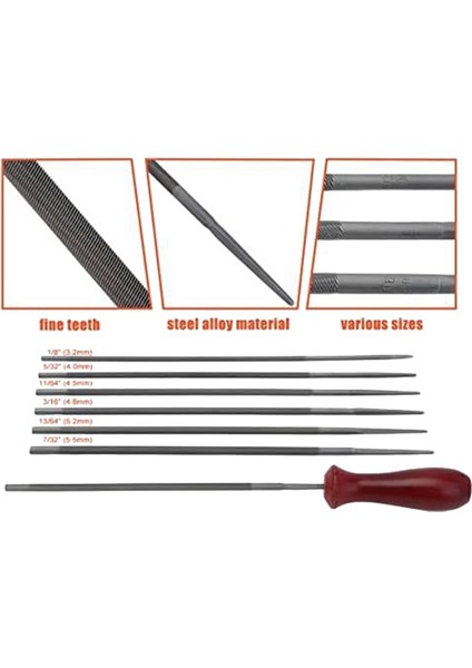 12'li Paket Testere Dosyası, Testere Bileyici Seti, Yuvarlak Testere Dosyası, Derinlik Ölçer, Hızlı Kontrol Ölçer (Yurt Dışından)