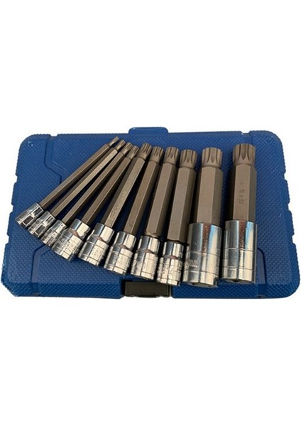 10'lu Paket Üçlü Spline Sürücü Lokma Seti 1/4ın 3/8ın 1/2ın Kurcalamaya Dayanıklı Uzun Erişimli Makine Tamir Oto Araçları (Yurt Dışından)