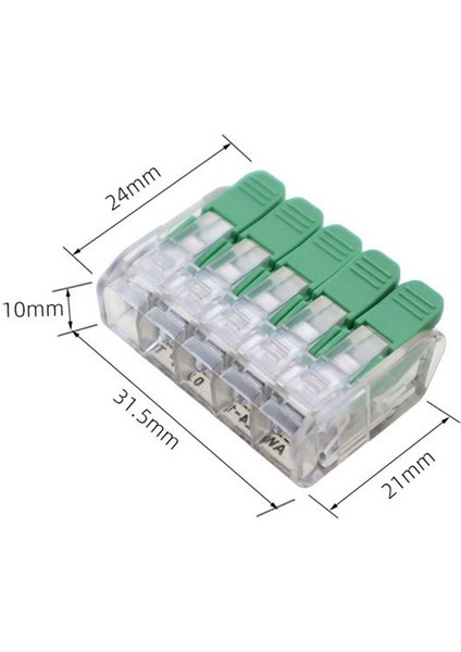 Hızlı Bağlantı Tel Konnektörleri Kiti Kolu Somunları Inline Dıy Ekleme Konnektör Çeşitleri 2/3/5 Port Konnektörleri 80 Adet (Yurt Dışından)