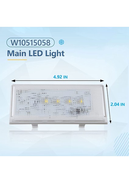 Yeni Yükseltilmiş W10515058 LED Işık //, Buzdolabı Dondurucu ile Uyumlu (Yurt Dışından)