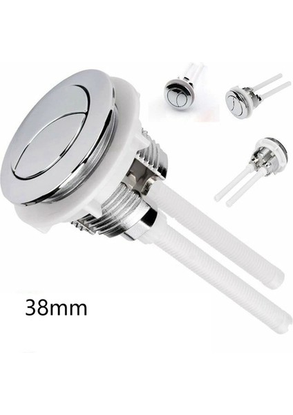 2 Adet Tuvalet Sifon Düğmesi 38MM Çift Düğmeli Anahtarın Yerini Alır Yuvarlak Düğme Tuvalet Sifon Düğmesi (Yurt Dışından)
