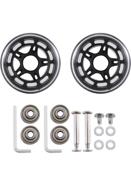 80X24MM Bagaj Tekerlekleri Yedek Vaka Tekerlekleri 6mm Karbon Çelik Rulmanlar Tekerlekler Bavul Paten Için 1 Çift (Yurt Dışından)