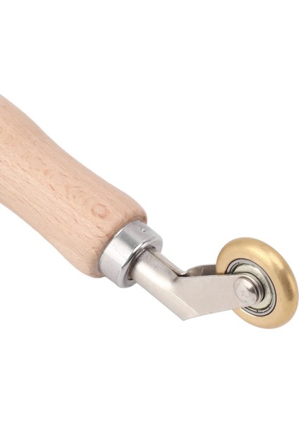 40MM Duvar Kağıdı Rulo Dikiş Rulo Çelik, Ahşap Saplı Silikon Dikiş Rulo Pvc Kaynak B Için Çift Kullanımlı Pirinç Tekerlek (Yurt Dışından)