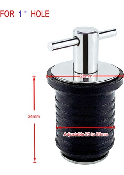 T Saplı Tahliye Tapası Twist Deniz Tahliye Tapası Pirinç Saplı Lastik Tapa Deniz Bağlantı Parçaları, 34X28MM (Yurt Dışından)