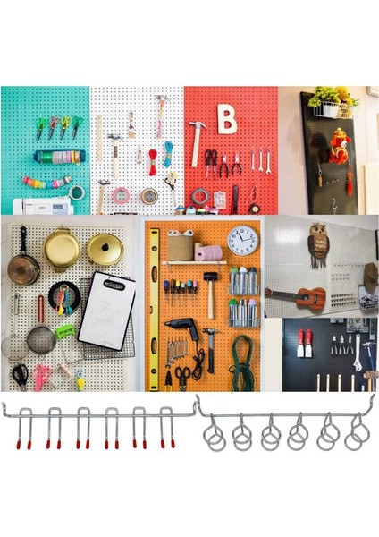 114 Adet Peg Board Kanca Çeşitleri, Metal Kanca Setleri, Delikli Plaka Kutuları, Depolama Sistemi Araçlarını Düzenlemek Için Peg Kilitler (Yurt Dışından)