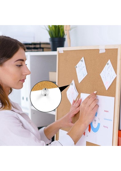 60'lı Paket Gümüş Çift Başlı Resim Asma Çivisi, Resim Çivisi, Duvara Asma Çivisi, Asma Için Duvar Pimleri (Yurt Dışından)