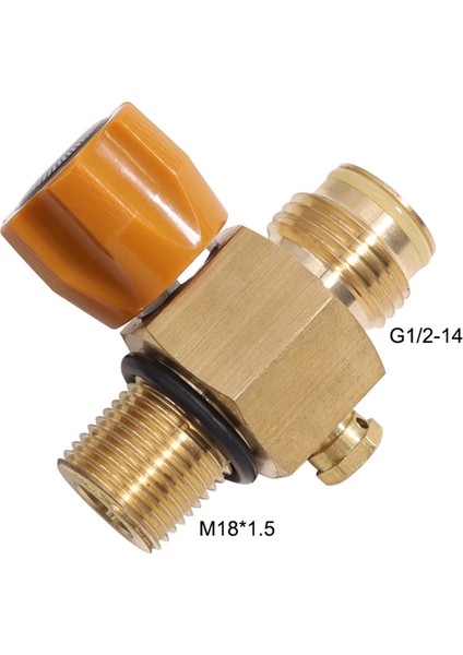 Co2 Tankı Adaptörü, G1/2 14 M18X1.5 Dolum Co2 Vana Adaptörü Konu Dönüştürücü Co2 Tankı Adaptörü Dönüştürücü Co2 Dolum Adaptörü (Yurt Dışından)