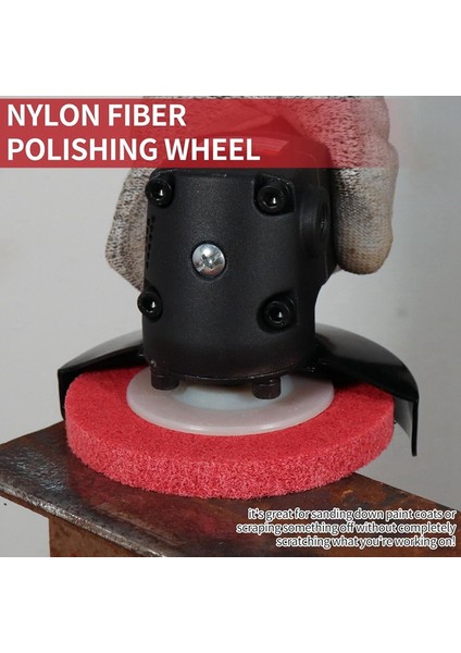 Inç x 5/8 Inç Naylon Fiber Düz Aşındırıcılar Açı Öğütücü Için Parlatma Parlatma Tekerleği 7p Sertlik 10 Parça, Gri (Yurt Dışından)