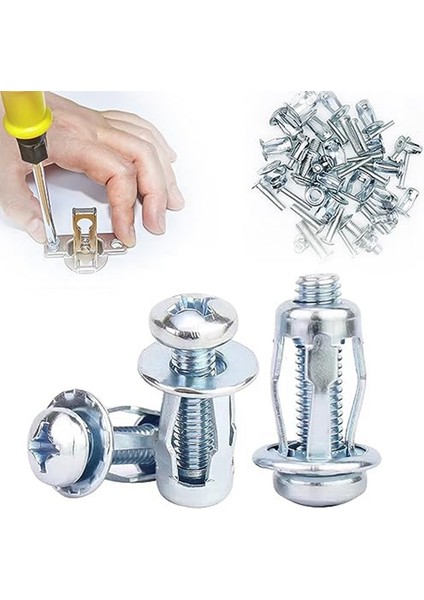 Genişletme Vidası Petal Somun, x 20 Petal Şekli Metal Somun Kriko Somunları Içi Boş Duvar Için Petal Demir Plastik Ince Metal Ince B (Yurt Dışından)