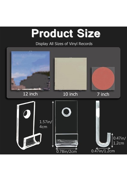 Vinil Kayıt Sergileme Rafı Duvara Montaj, 30 Adet Minimalist Akrilik Vinil Tutucu Duvar Kayıt Duvar Ekran CD Ekran Için Standı (Yurt Dışından)