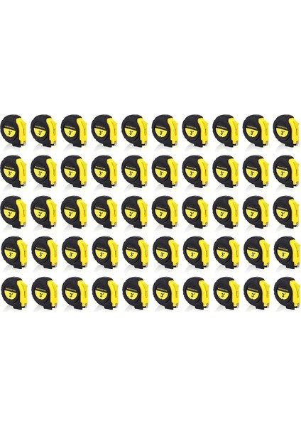 50 Parça Mini Mezura 3 Ft Geri Çekilebilir Anahtarlık Mezura Kolay Okuma Mezura Toplu Set (Yurt Dışından)