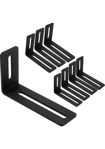 4 Inç Ayarlanabilir Açılı Braket, Ahşap Için 8 Pcs Ağır Hizmet Tipi L Braketleri, Yuvalı L Şeklinde Köşe Desteği, Sağ Açılı Braketler (Yurt Dışından)