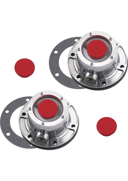 343-4024 Stemco Için Römork Göbeği Kapakları, Ekstra 4 Kauçuk Tapa ve Conta ile Römork Aksı Için Alüminyum Jant Kapağı (2'li Paket) (Yurt Dışından)
