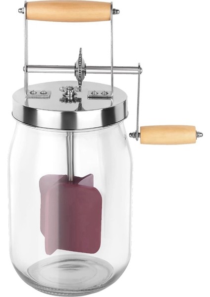 1,5 Litre Manuel Tereyağı Yayık - Ahşap Saplı Sallar Paslanmaz Çelik Dişli Manuel Tereyağı Yapıcı, Tereyağı Yayık (Yurt Dışından)