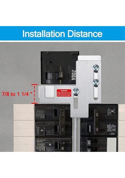 150AMP Veya 200AMP Paneller Için Jeneratör Kilitleme Kiti, Ana ve Branş Kesici Arasında 7/8-1 1/4 Inç Boşluk (Yurt Dışından)