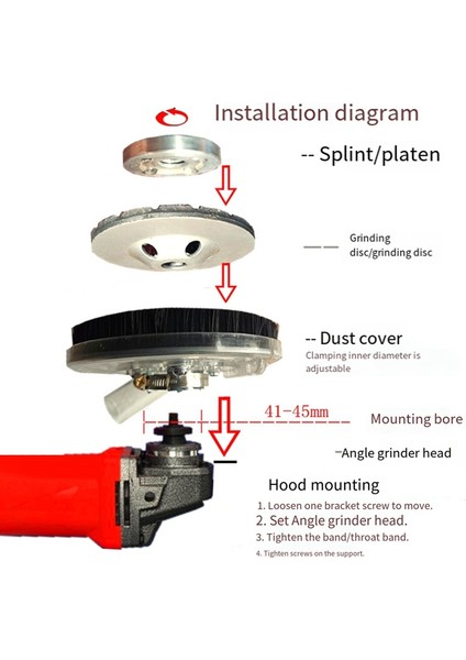 Toz Örtüsü Kiti Kuru Taşlama Kapağı Aracı Açı El Öğütücü Için Temizle 100-125MM S29 20 Elektrikli Süpürge ile (Yurt Dışından)