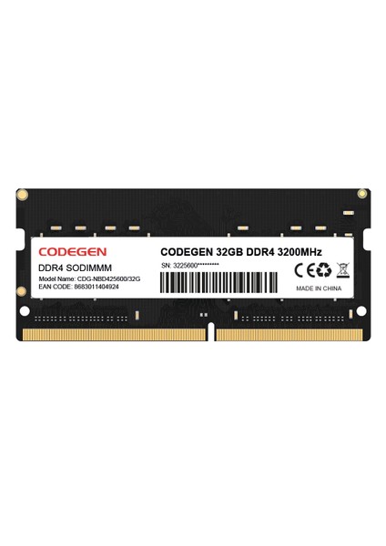 32GB Ddr4 3200MHZ Notebook Ram CDG-NBD425600/32G