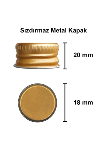 6 Adet Cam Shot Şişesi Sızdırmaz Metal Kapaklı Hediyelik Koku Süs Çok Amaçlı Kavanoz 50ML