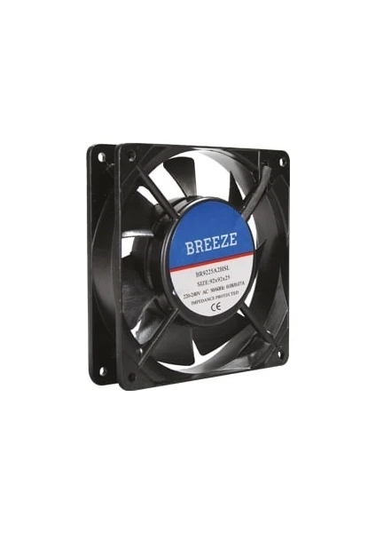 Brz 02 120X120X38 Bilezikli Kablolu 220 Vac Fan