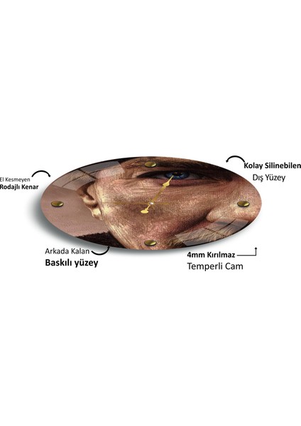 Atatürk Cam Saat - 40 cm fırsatları