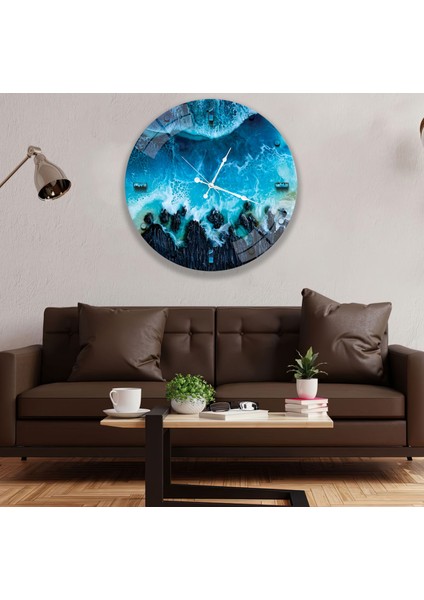 Deniz Kıyısı Cam Saat - 40 cm modelleri