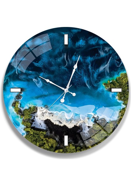 Deniz Kıyısı Cam Saat - 60 cm fiyatları