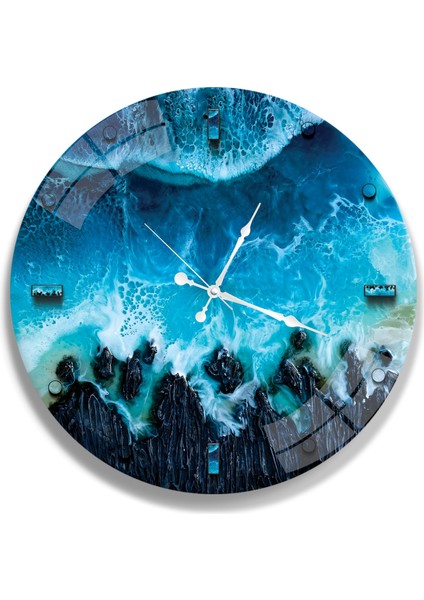 Deniz Kıyısı Cam Saat - 60 cm fiyatları