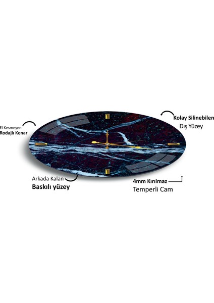 Mermer Cam Saat - 40 cm fırsatları