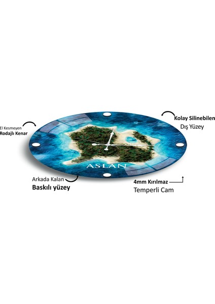Aslan Cam Saat - 60 cm fırsatları