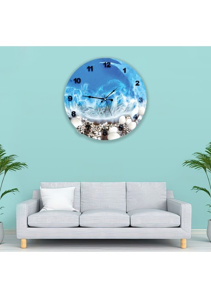 Kumsal Deniz Cam Saat - 60 cm