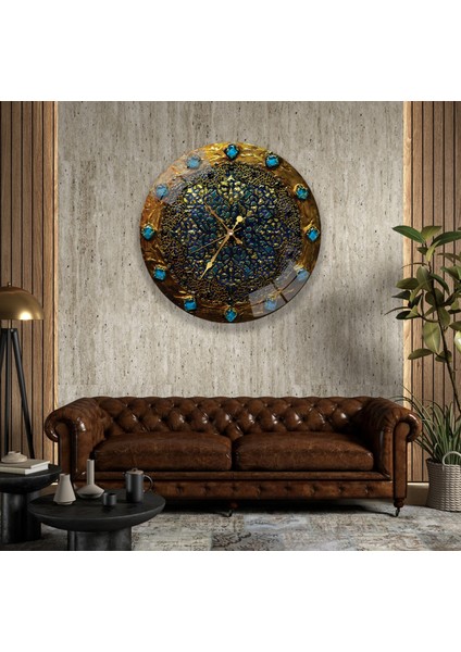 Vitray Cam Saat - 60 cm