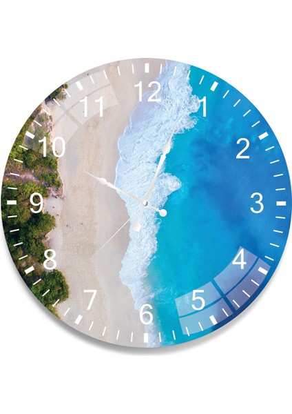 Kumsal Deniz Cam Saat - 40 cm