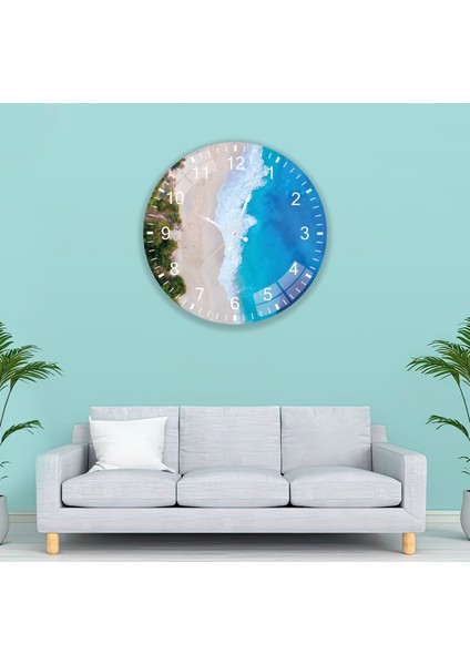 Kumsal Deniz Cam Saat - 60 cm